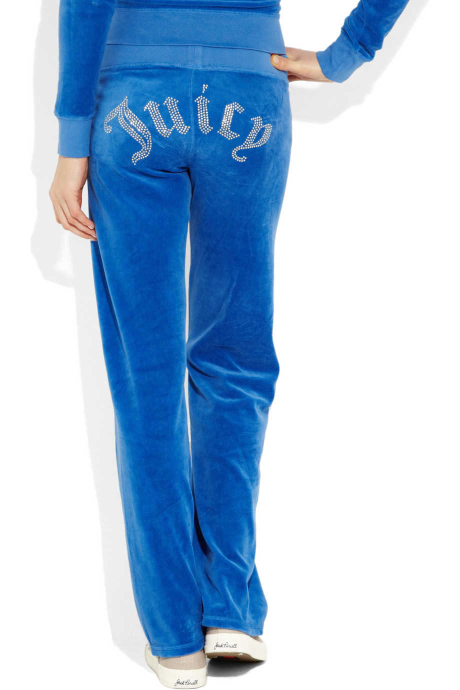 Lyst Juicy Couture Embellished Velour Track Pants In Blue 