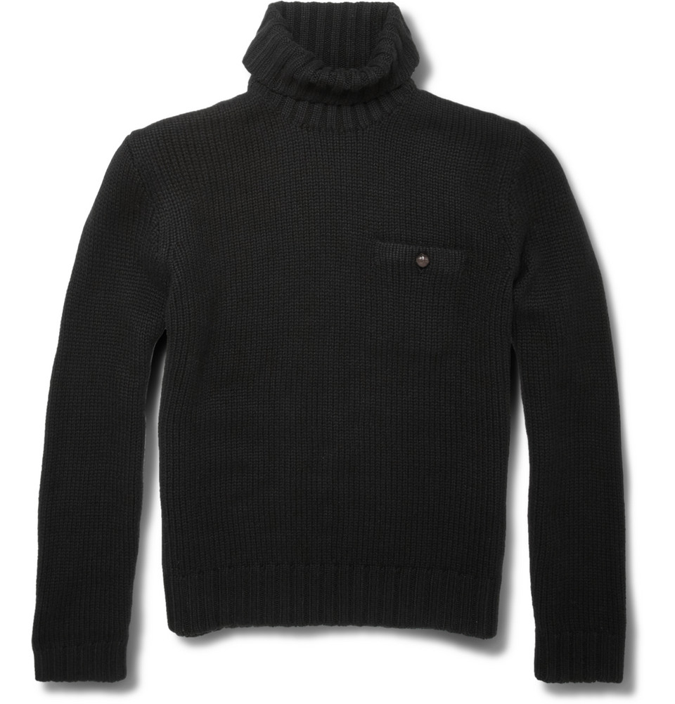 Polo Ralph Lauren Roll Neck Cashmere Sweater in Black for Men | Lyst