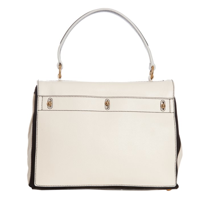 Saint laurent Ivory Colorblock Leather Muse Two Satchel in White ...  