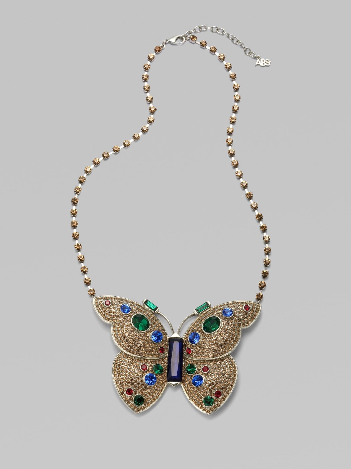 Lyst Abs By Allen Schwartz Butterfly Pendant Necklace