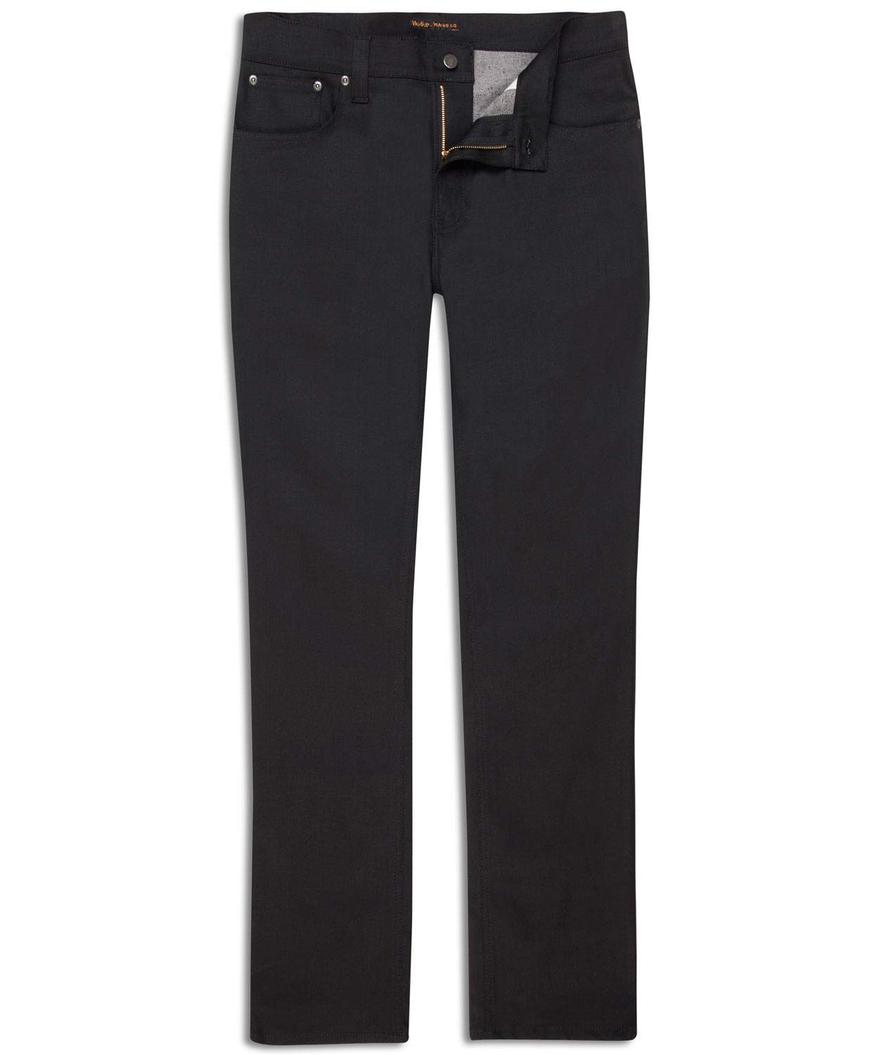 Lyst - Nudie Jeans Coated Black Thin Finn Slim Carrot Leg Jeans 32l in ...