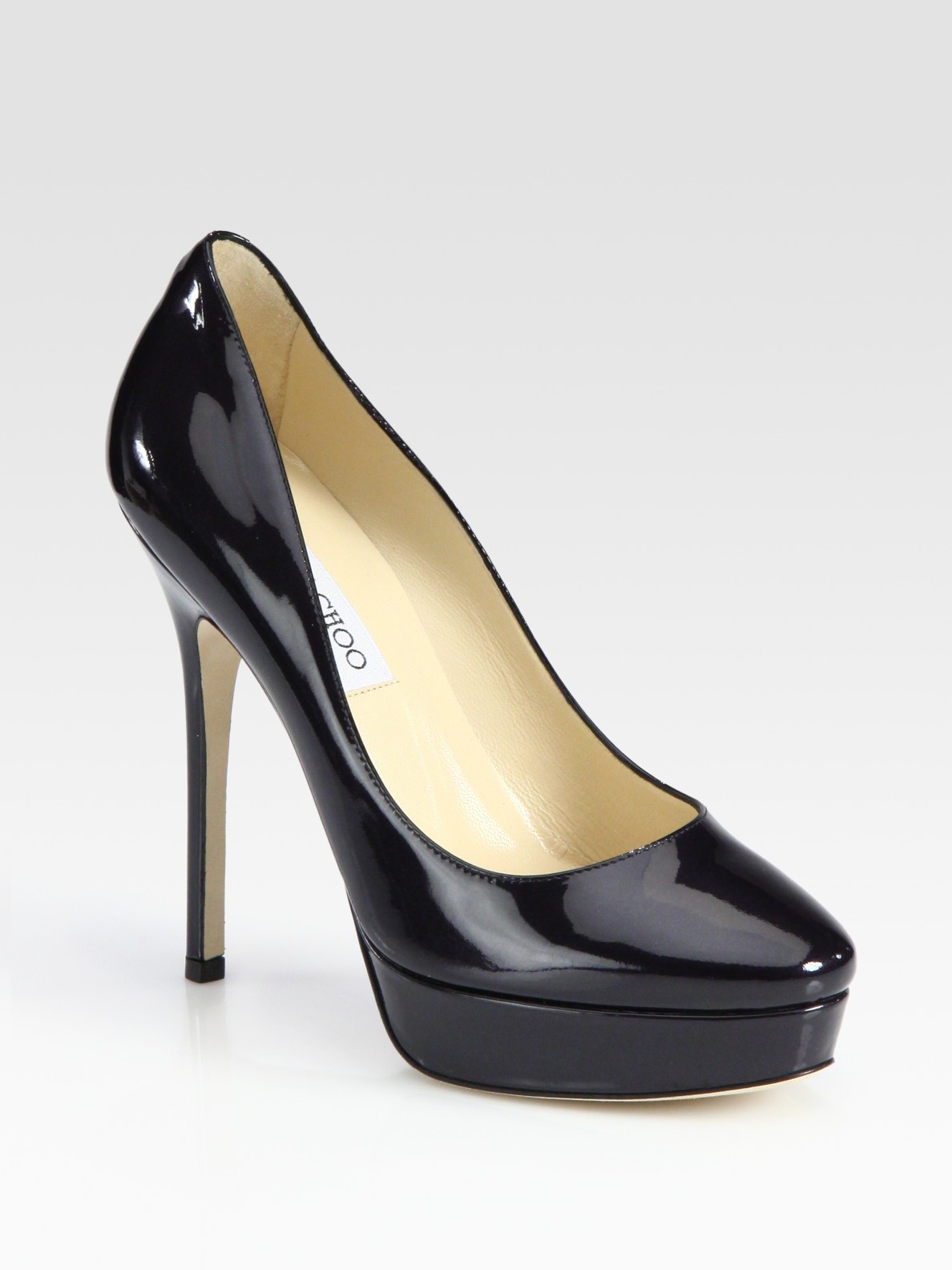 Jimmy Choo Cosmic Patent Leather Platform Pumps in Blue (navy) | Lyst
