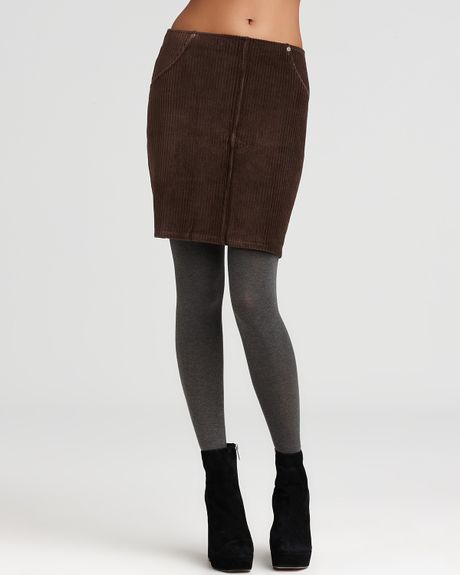 Hue Wide Wale Corduroy Skirt in Brown (espresso) | Lyst