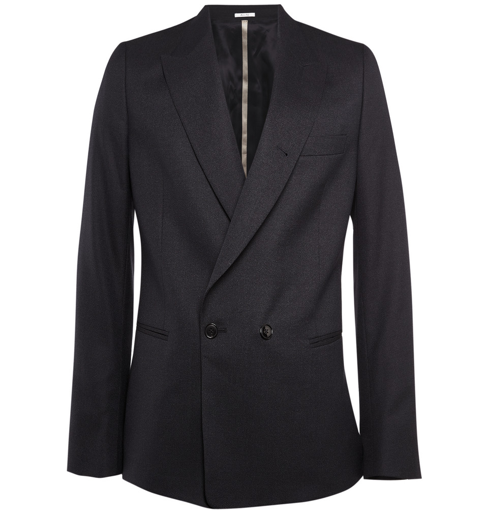 Paul Smith Pin Dot Double-breasted Suit Jacket in Blue for Men | Lyst