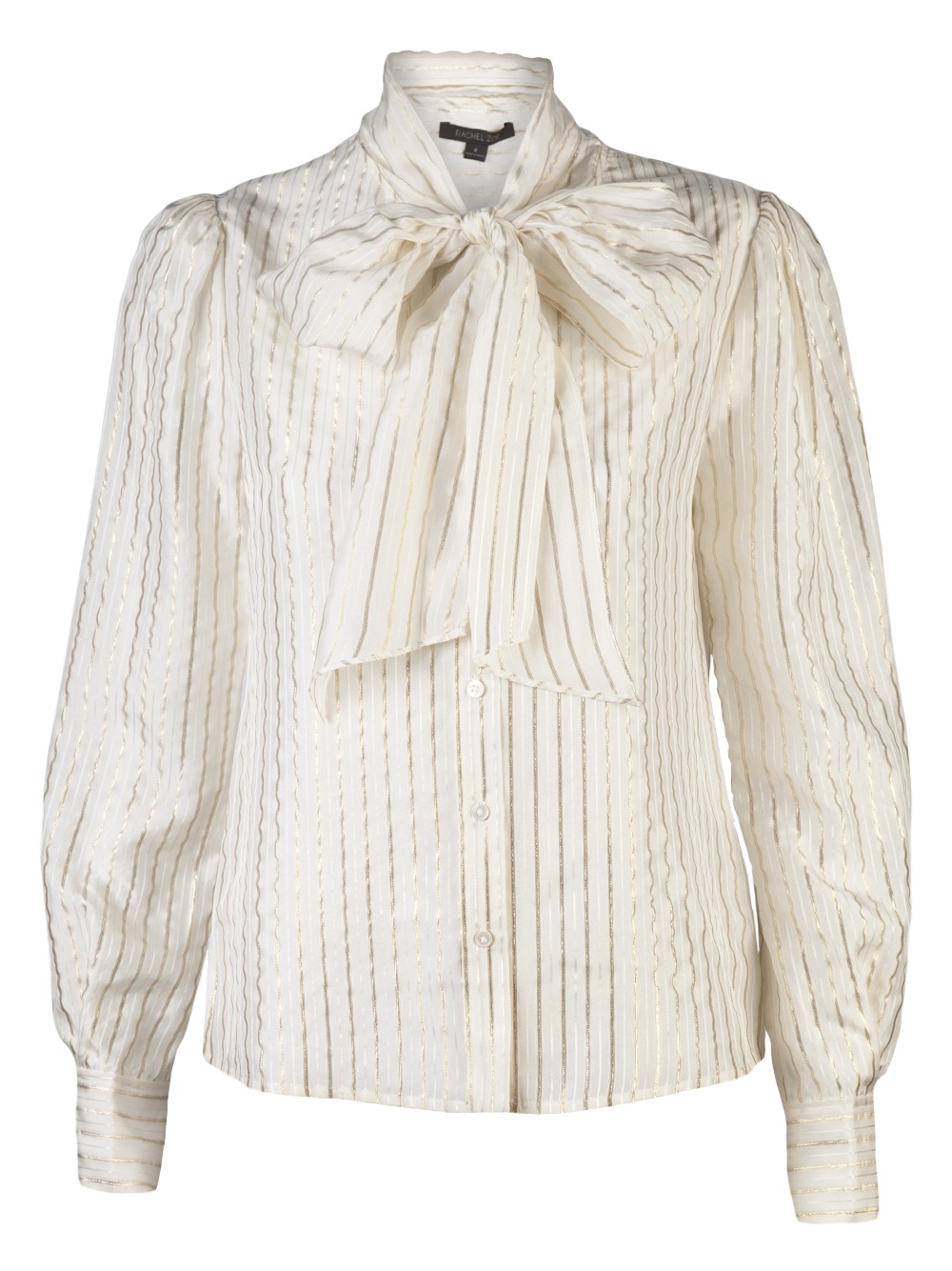 Rachel Zoe Colleen Tie Blouse in Gold | Lyst