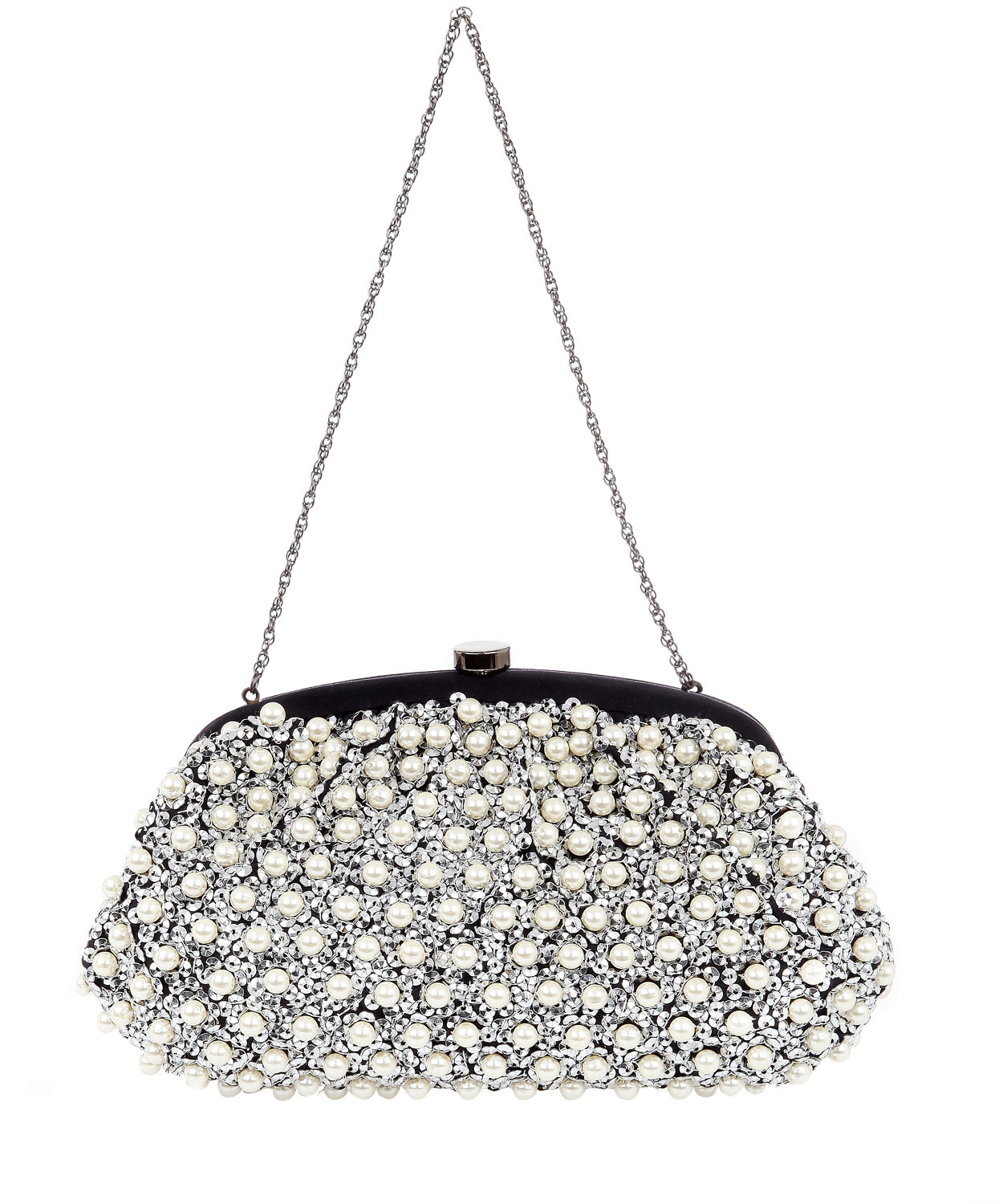 Lyst Santi Beaded Pearl Clutch Bag in White