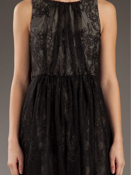 Tibi Lace Dress in Black | Lyst