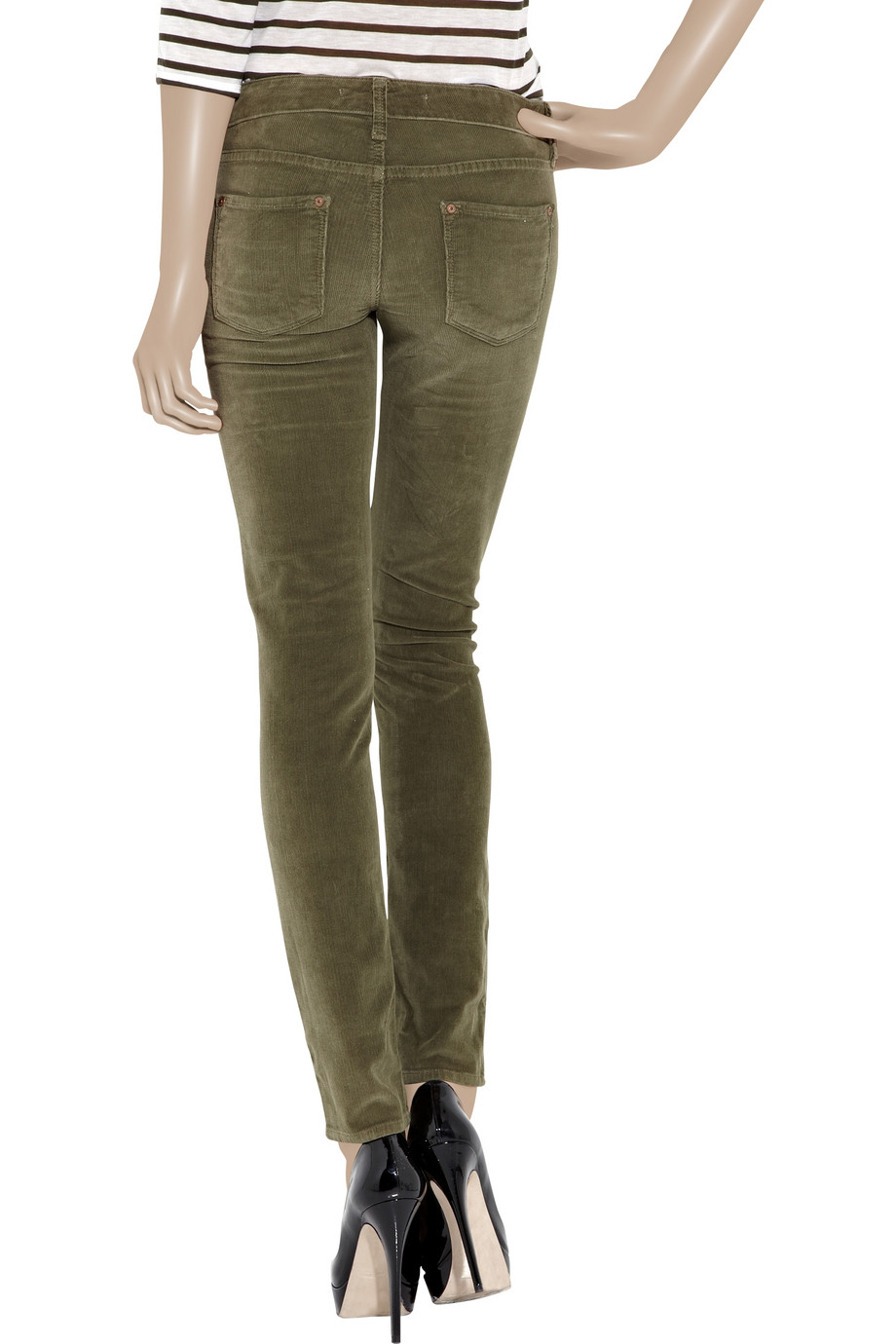 green skinny jeans with pockets for women