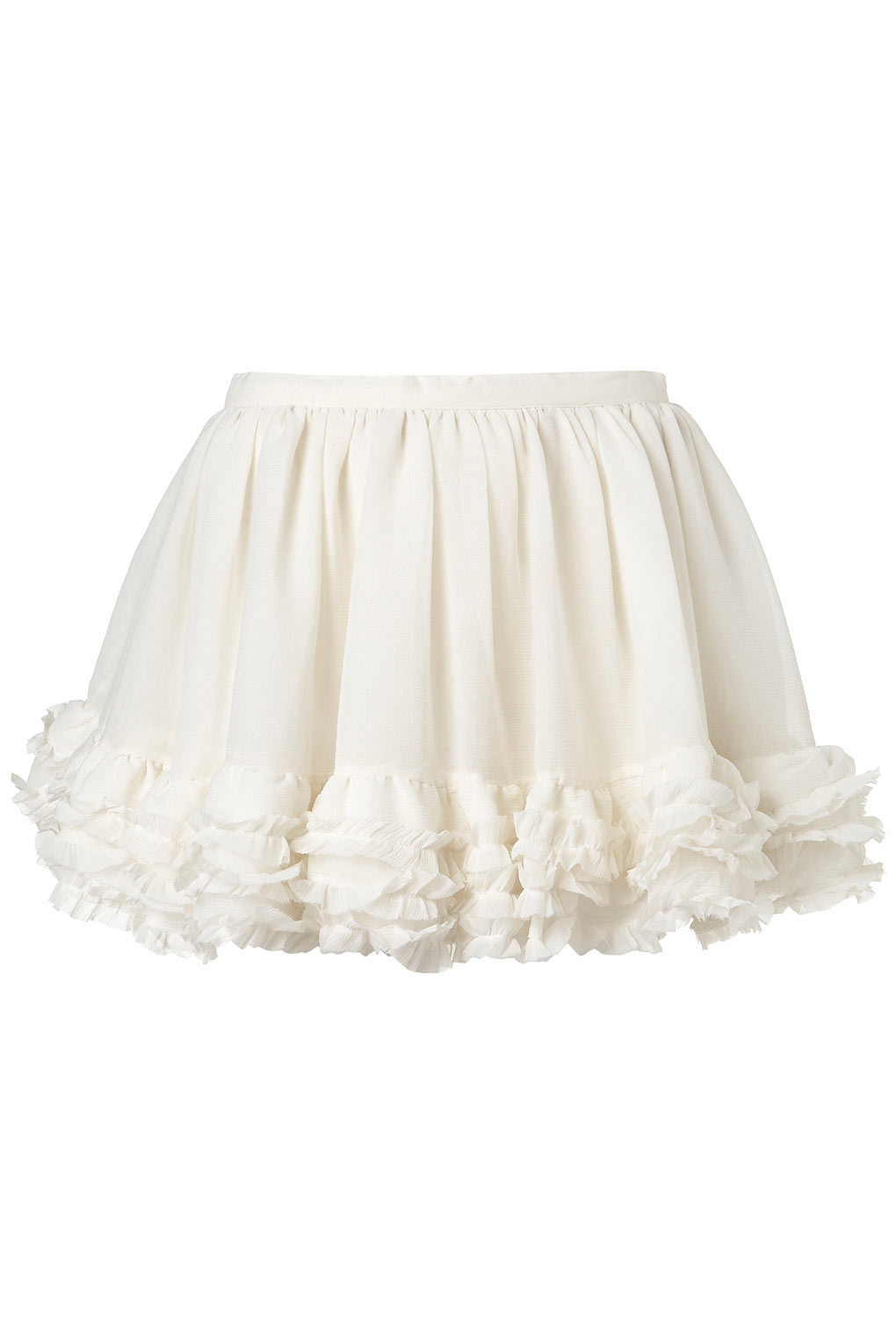 Lyst - Topshop Ruffle Fluff Skirt in Natural