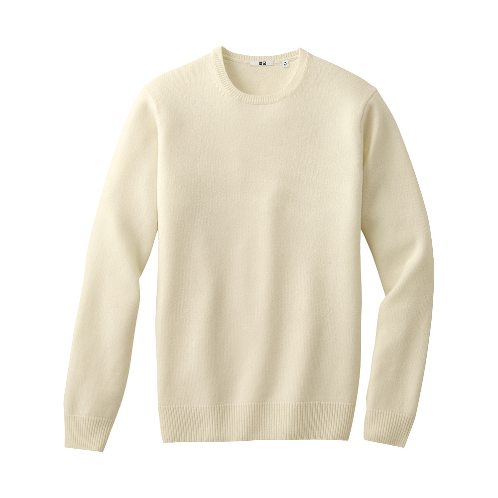 Uniqlo Men Merino Cashmere Crew Neck Sweater C in White for Men (off ...