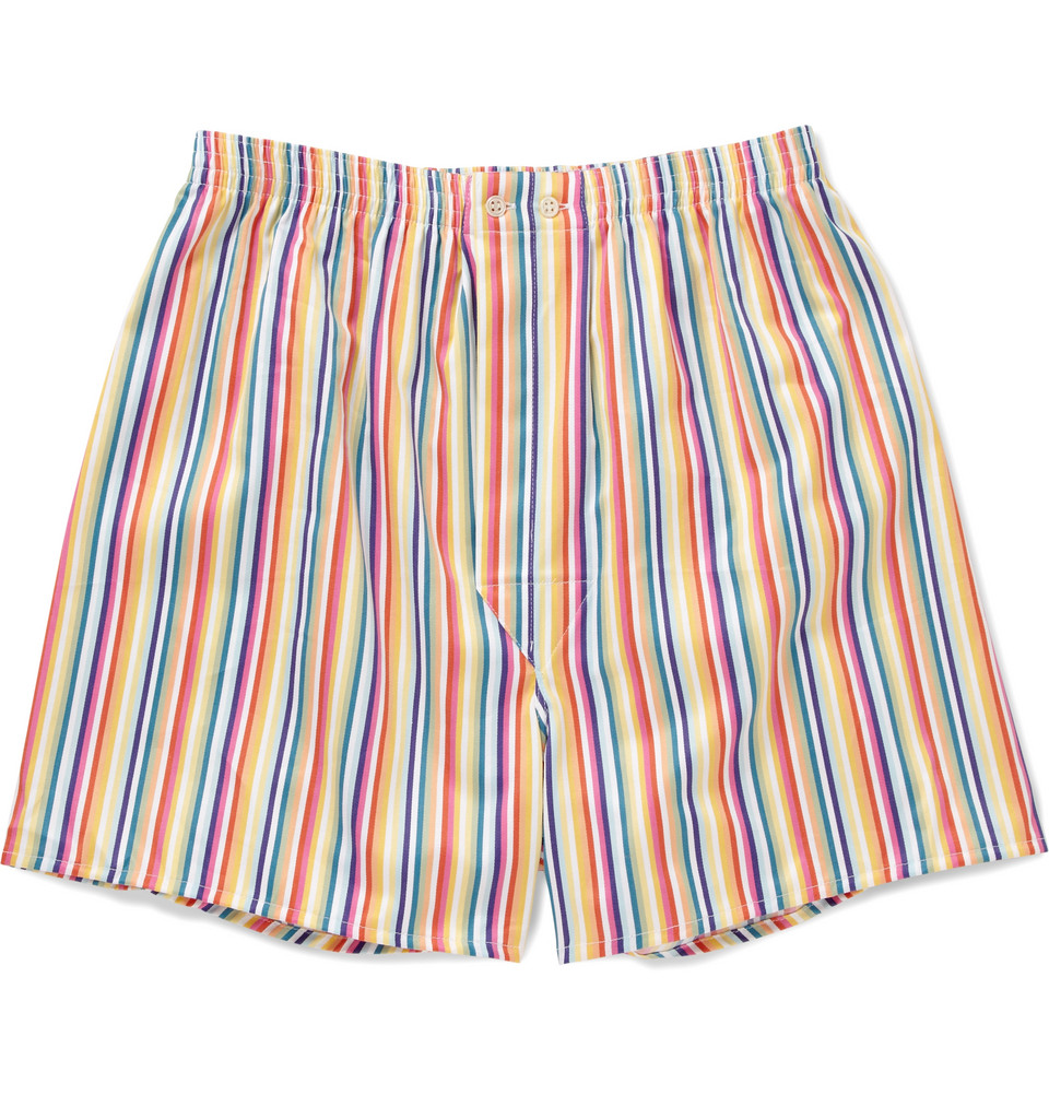 Derek Rose Wellington Striped Cotton Boxer Shorts in Multicolor for Men ...