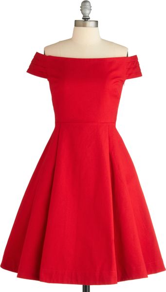 Modcloth Kettle Corn Dress in Sunset in Red (cherry) | Lyst