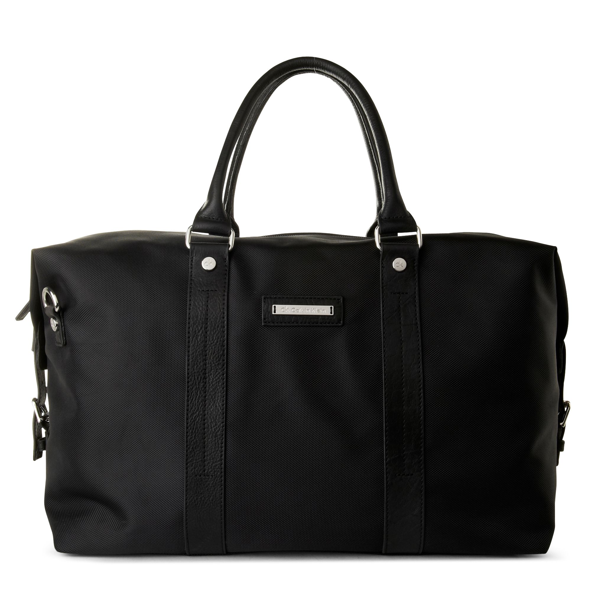 Calvin Klein Leather Duffle Bag in Black for Men | Lyst