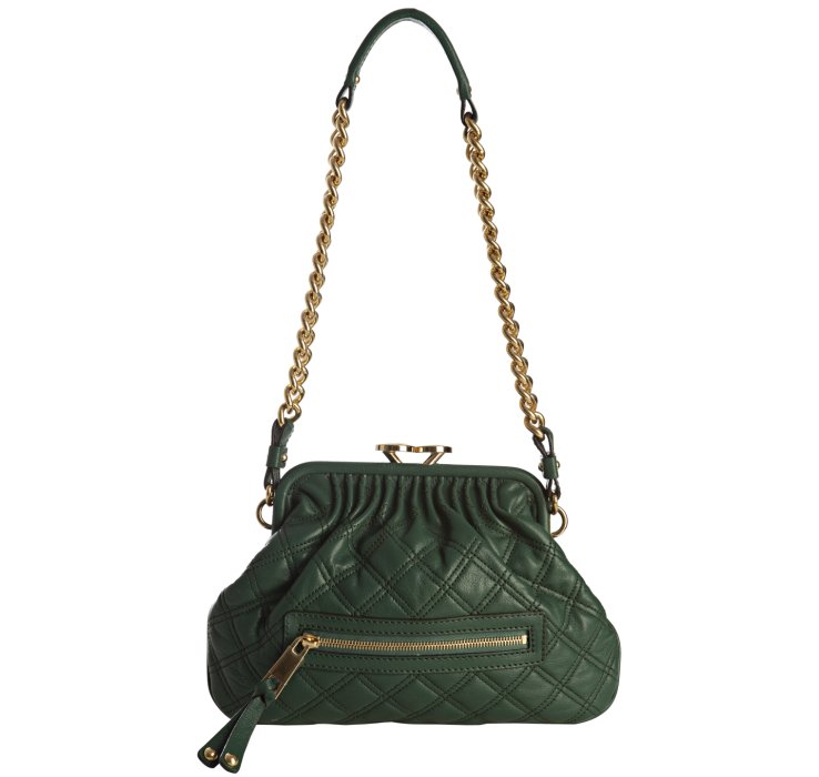Lyst - Marc Jacobs Green Quilted Leather Little Stam Shoulder Bag in Green