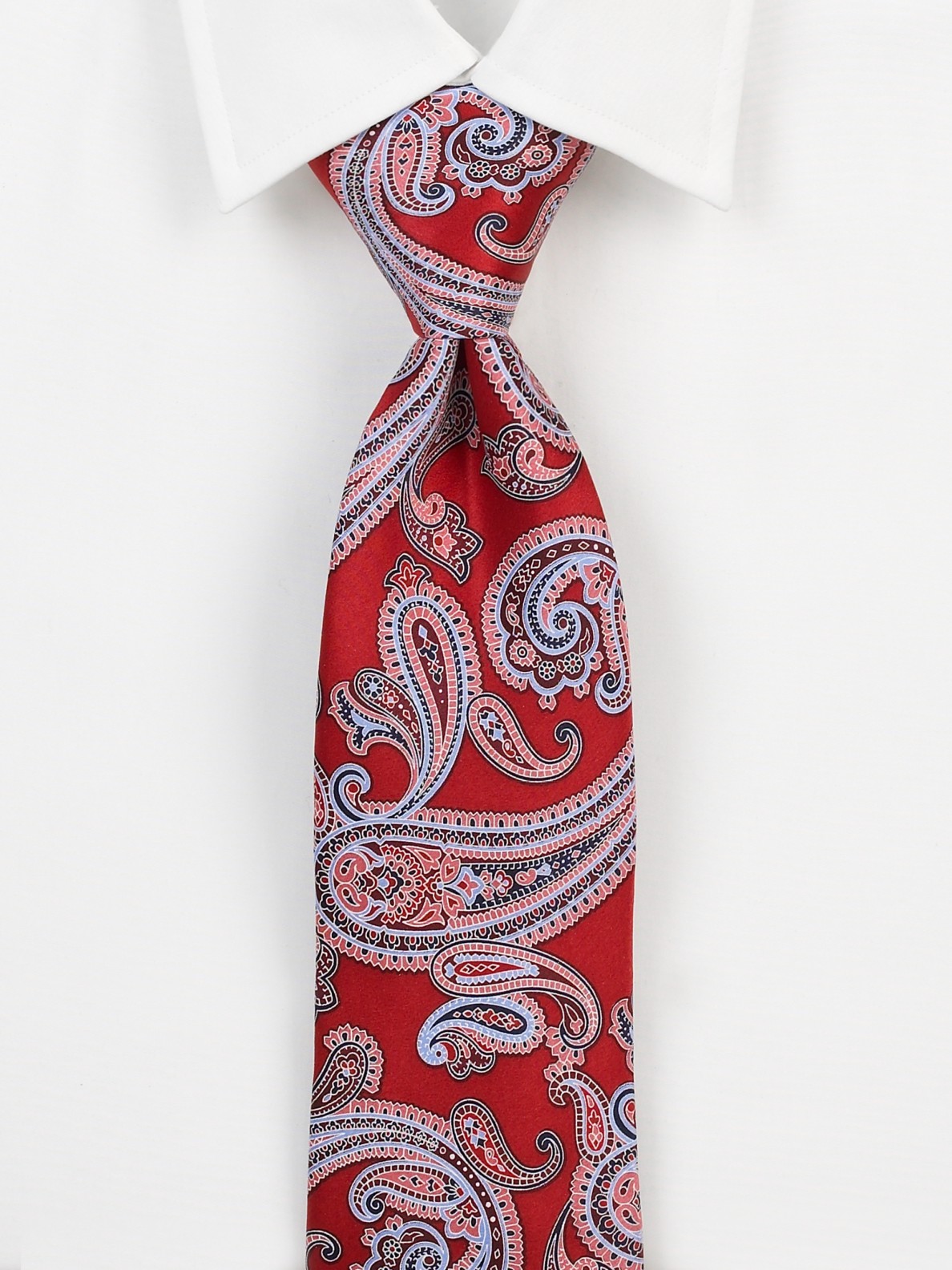 Saks Fifth Avenue Paisley Silk Tie in Red for Men | Lyst