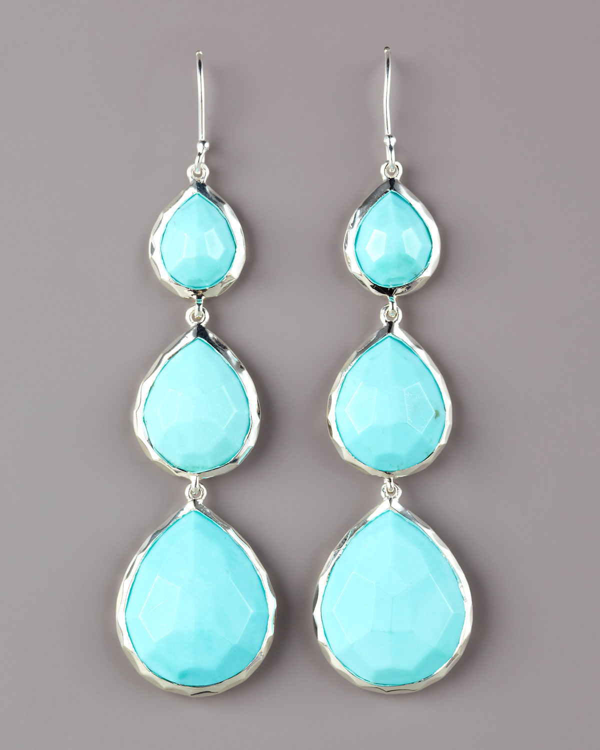 Lyst Ippolita Turquoise Triple Teardrop Earrings In Blue Gallery