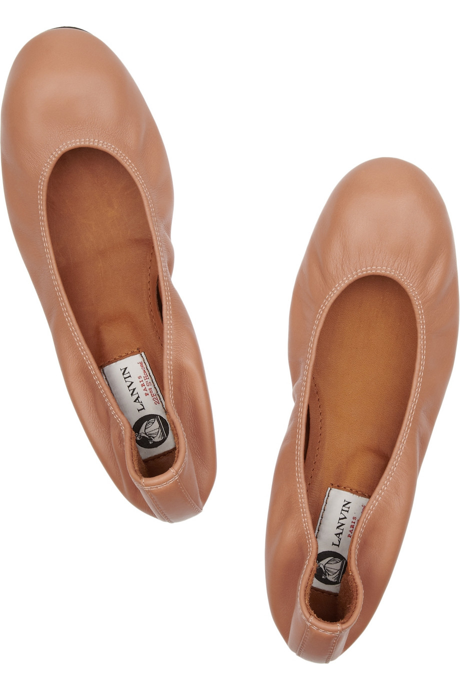Download Lanvin Leather Ballet Flats in Pink - Lyst