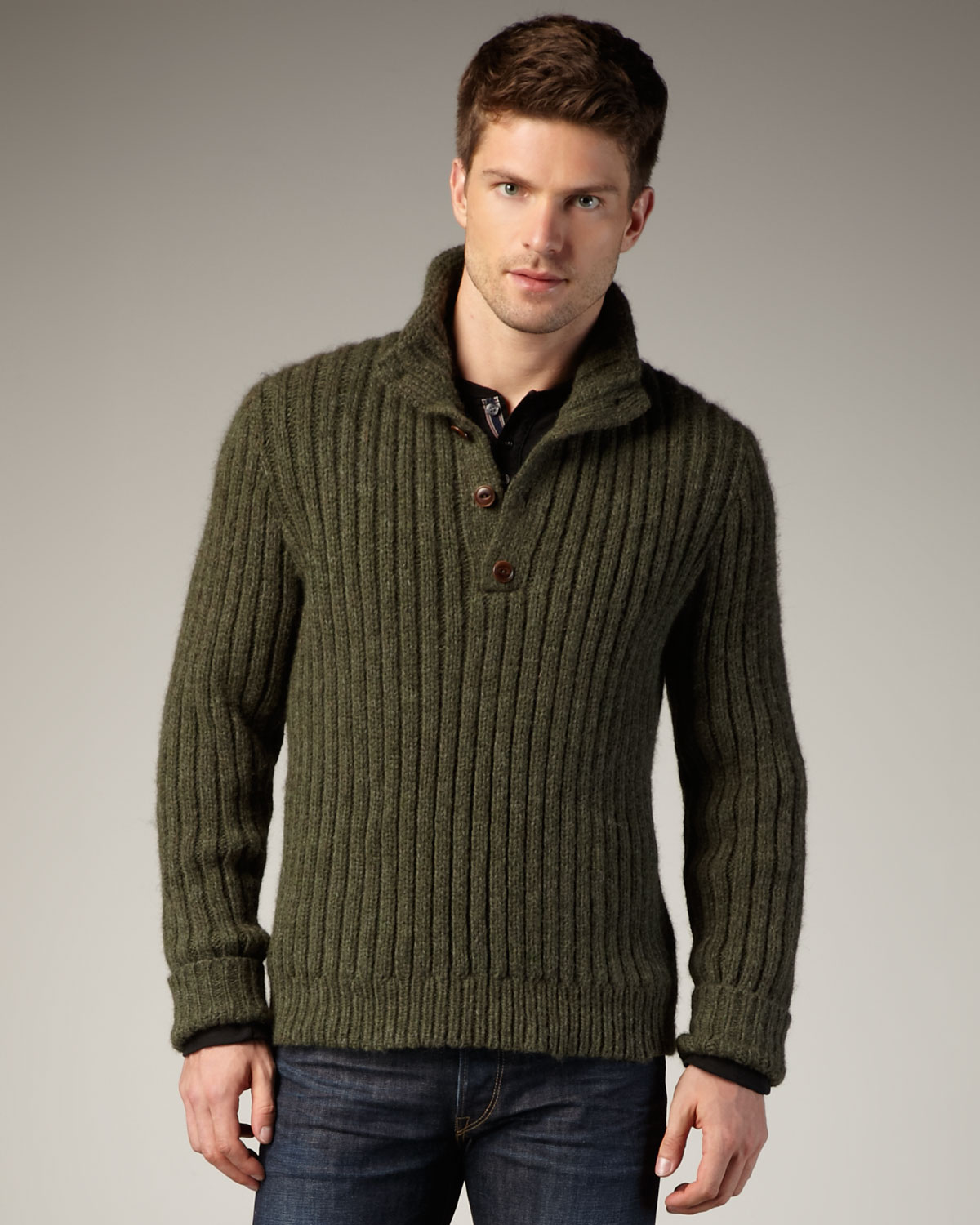 Men's Clothing & Accessories: Men's Henley Sweaters