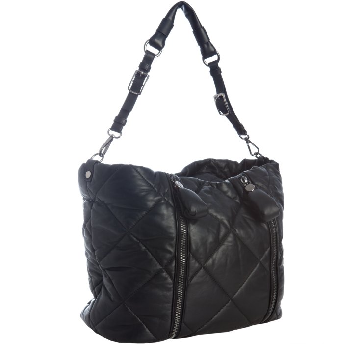 Moncler Quilted Leather Shoulder Bag in Black Lyst