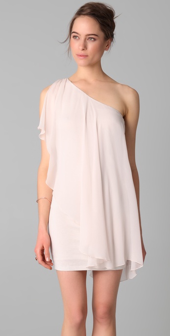 Lyst - Alice + Olivia One Shoulder Drape Dress in Pink