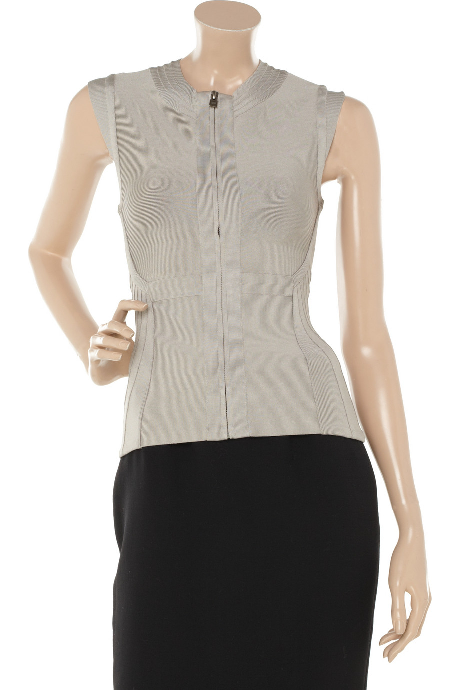 Lyst - Hervé Léger Bandage Top in Gray