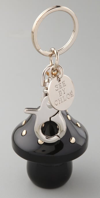 Lyst - See by chloé Mushroom Keychain in Black