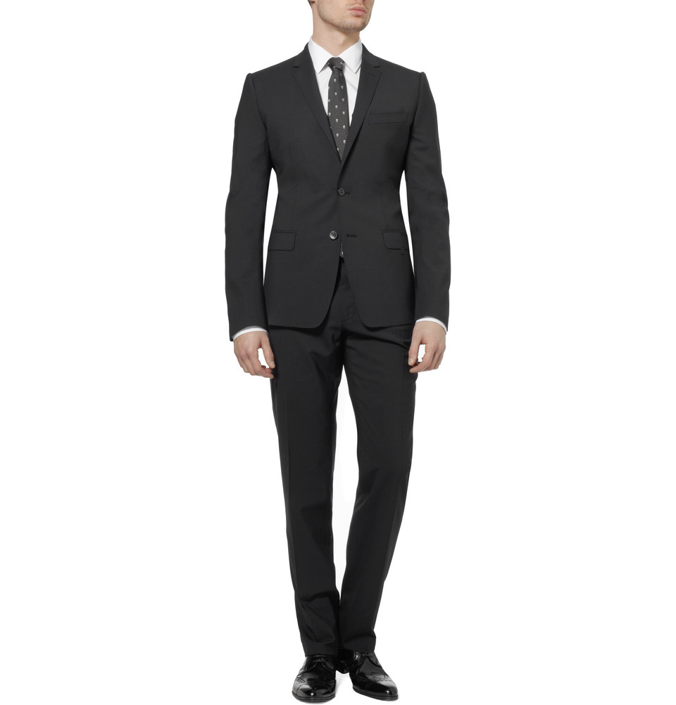 Dolce & Gabbana Martini Slim Fit Wool-blend Suit in Blue for Men (black ...