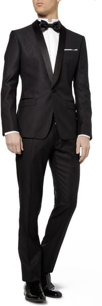 Dolce & Gabbana Gold Fit Nero Collar Tuxedo Shirt in White for Men ...