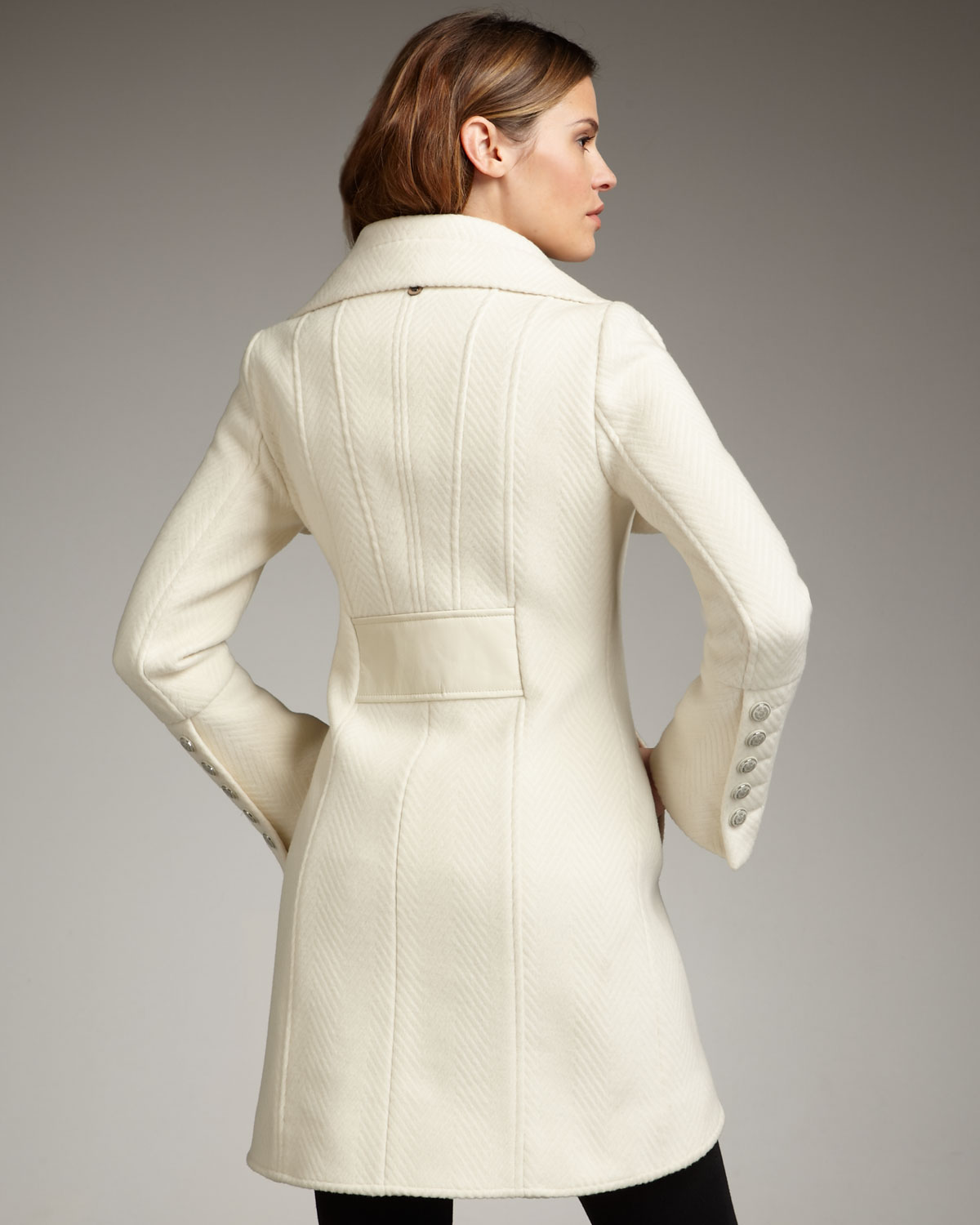 Off White Wool Coat - Coat Nj