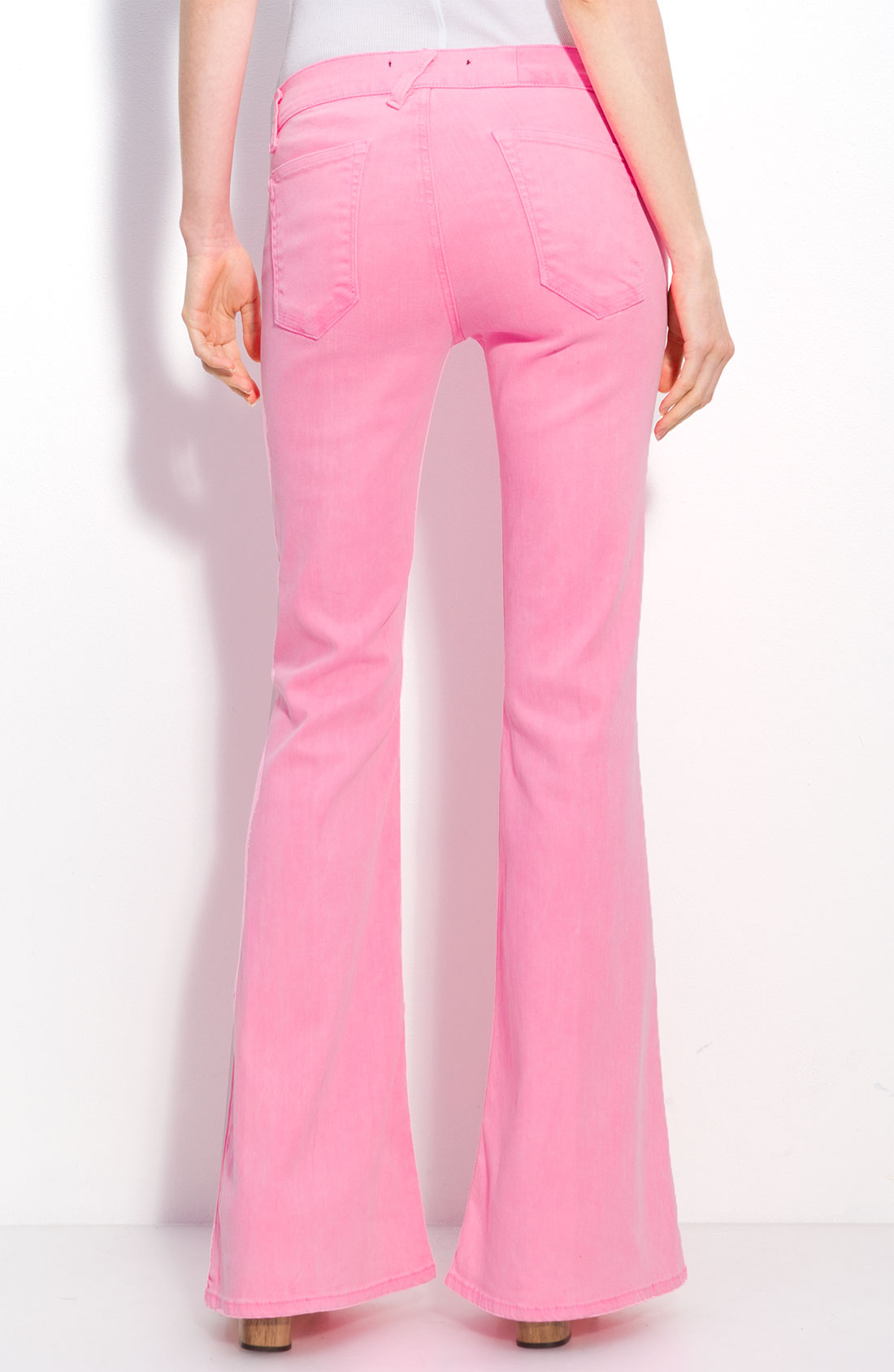 Textile Elizabeth And James Flare Leg Stretch Jeans in Pink (shocking ...