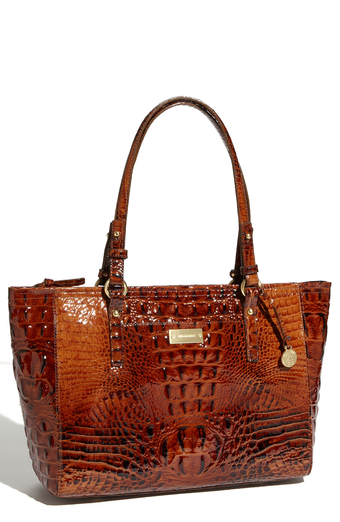 Brahmin Glossy Arno - Medium Tote in Brown (pecan) | Lyst