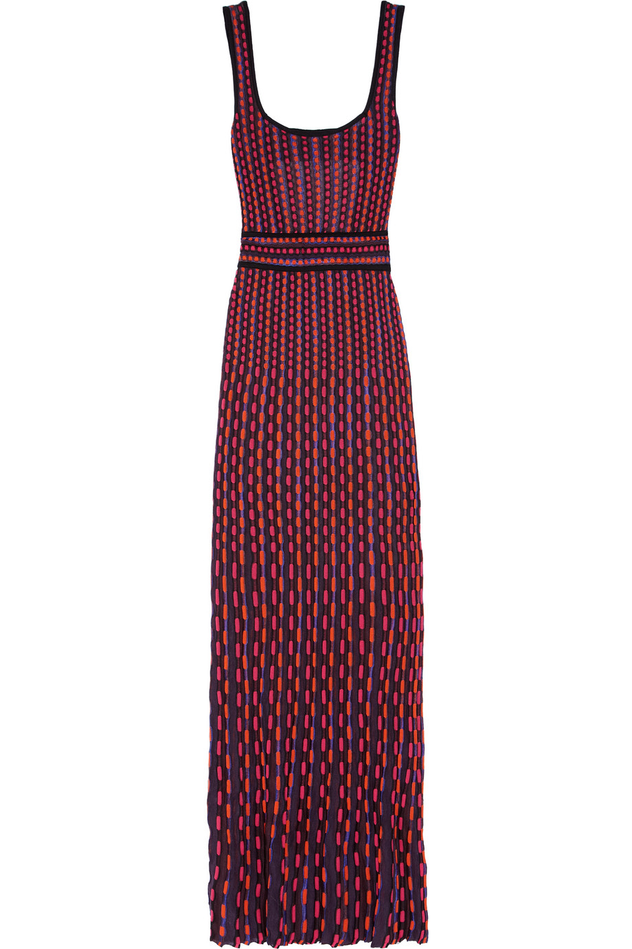 spaghetti strap cutout knit maxi mermaid dress