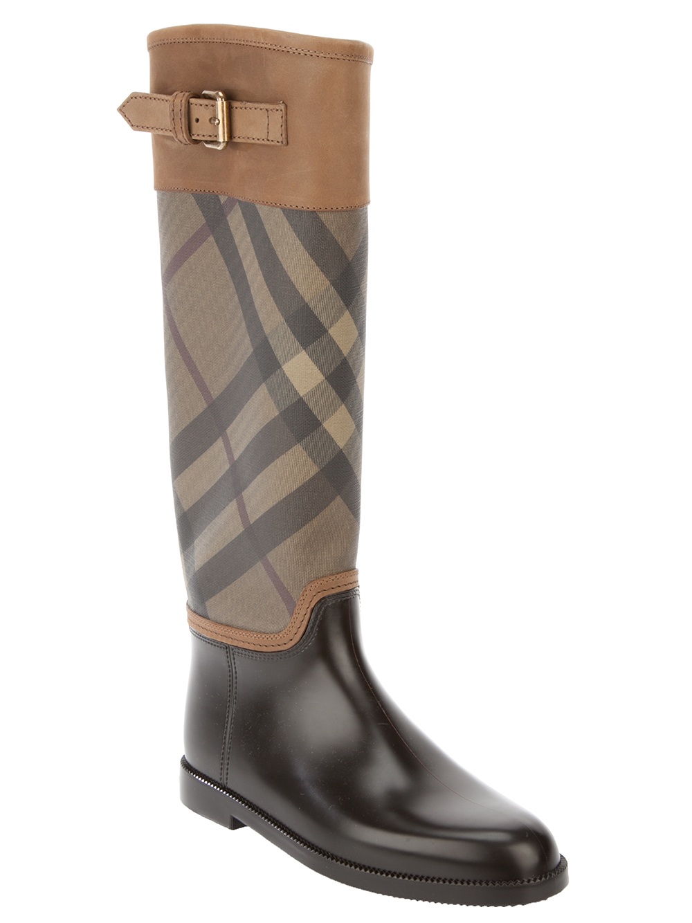 Burberry Brit Knee-high Boot in Brown | Lyst