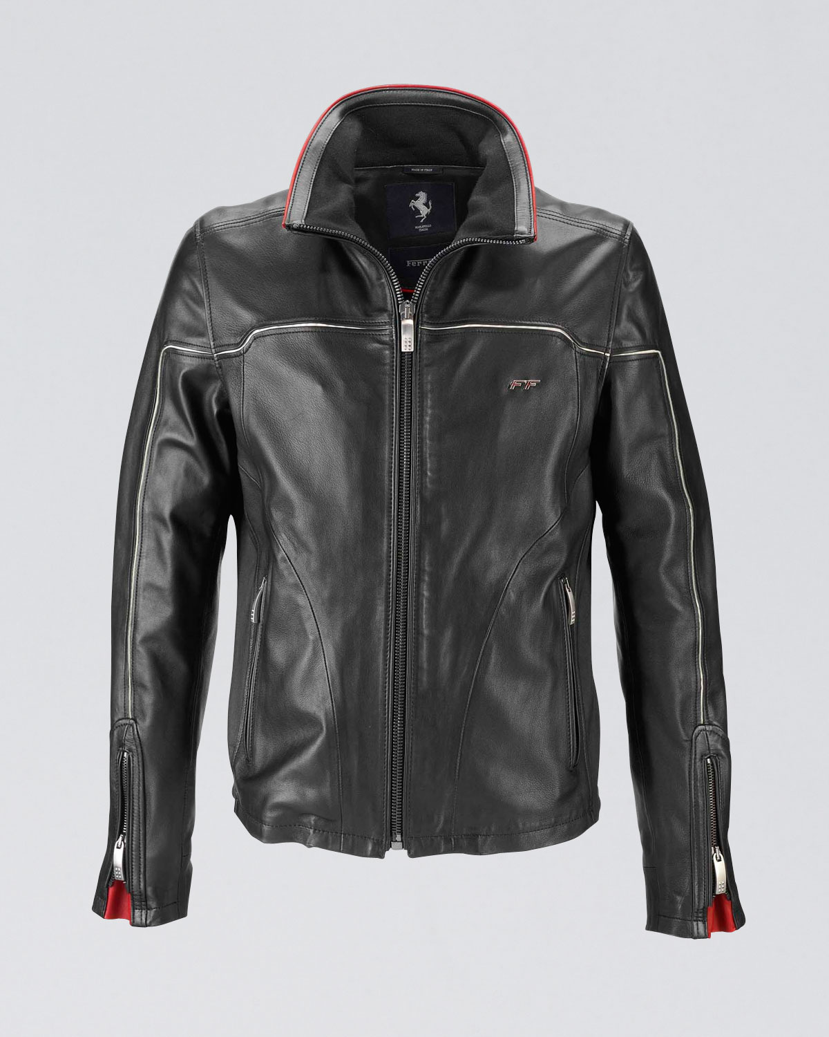 Ferrari Leather Jacket in Black for Men | Lyst