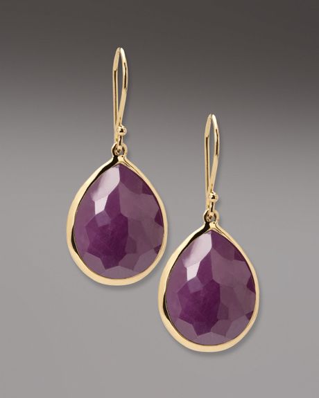 Ippolita Ruby Teardrop Earrings in Purple (ruby) | Lyst