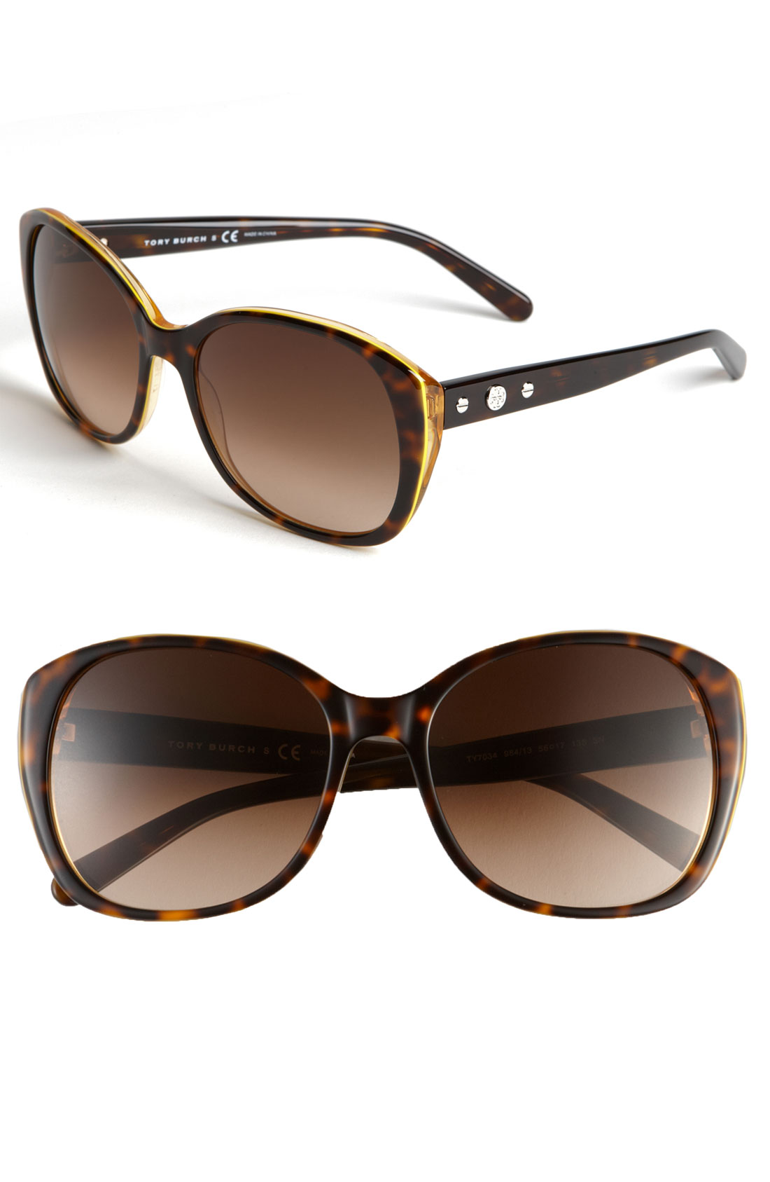 Tory burch Butterfly Sunglasses in Brown (yellow tortoise) | Lyst