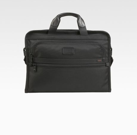 Tumi Alpha Slim Portfolio Briefcase in Black for Men | Lyst