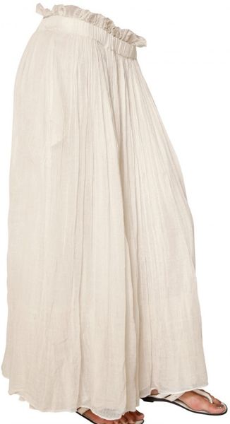Mes Demoiselles Cotton Gauze Skirt in White | Lyst