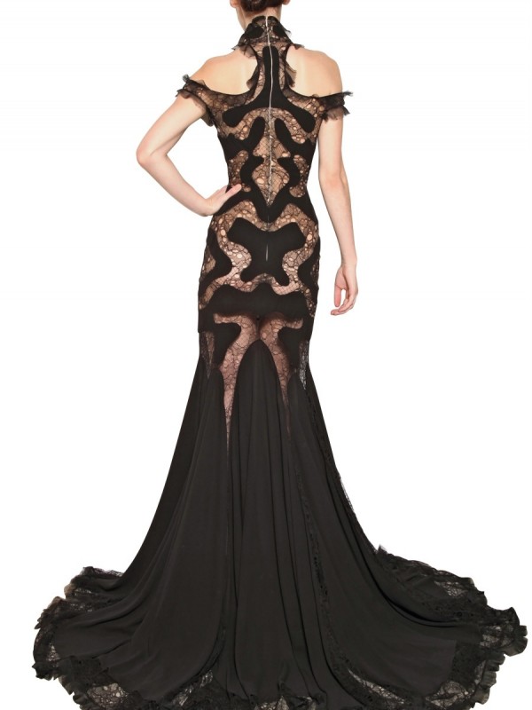 alexander mcqueen black gown