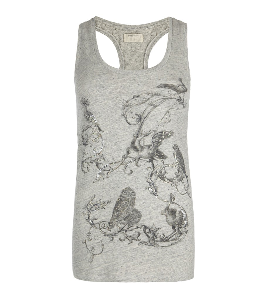 Lyst - Allsaints Ornate Branded Vest in Gray