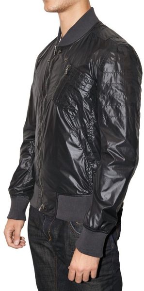 Dolce & Gabbana Shiny Nylon Slit Pocket Sport Jacket in Black for Men ...