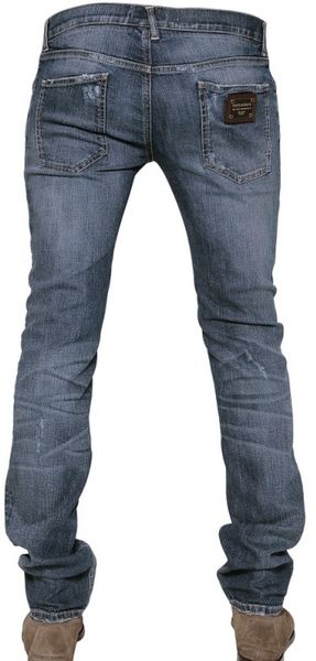 Dolce & Gabbana 19cm Stretch Denim 14 Gold Jeans in Blue for Men | Lyst