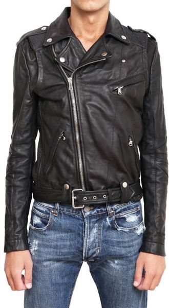 Balmain Kiodo Leather Jacket in Black for Men | Lyst