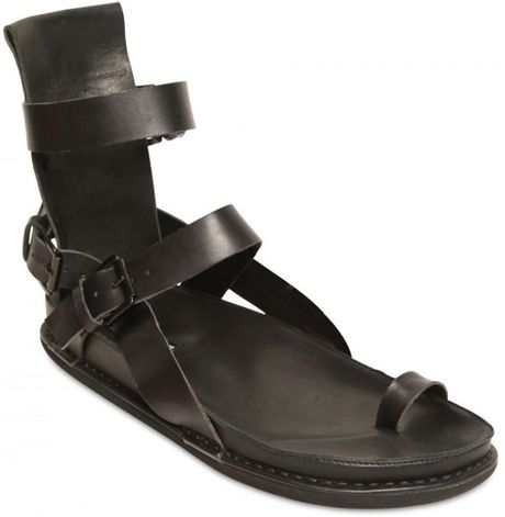 Ann Demeulemeester Calfskin Belted Sandals in Black for Men | Lyst