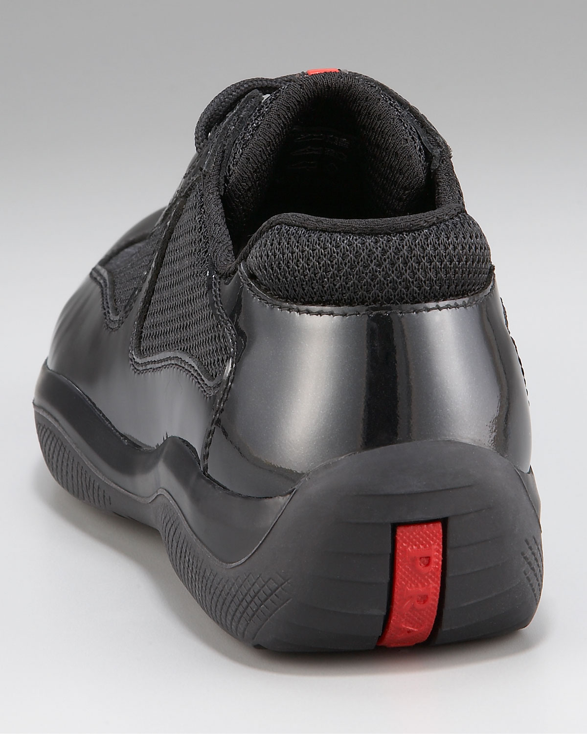 Lyst - Prada Patent Leather Sneaker in Black