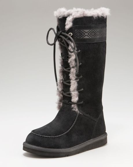 Ugg Tulerosa Lace-up Boot in Black | Lyst