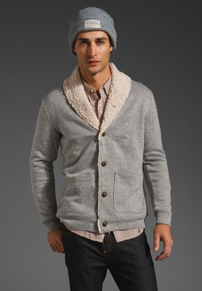 Obey Old Man Cardigan in Gray for Men (heather grey) | Lyst