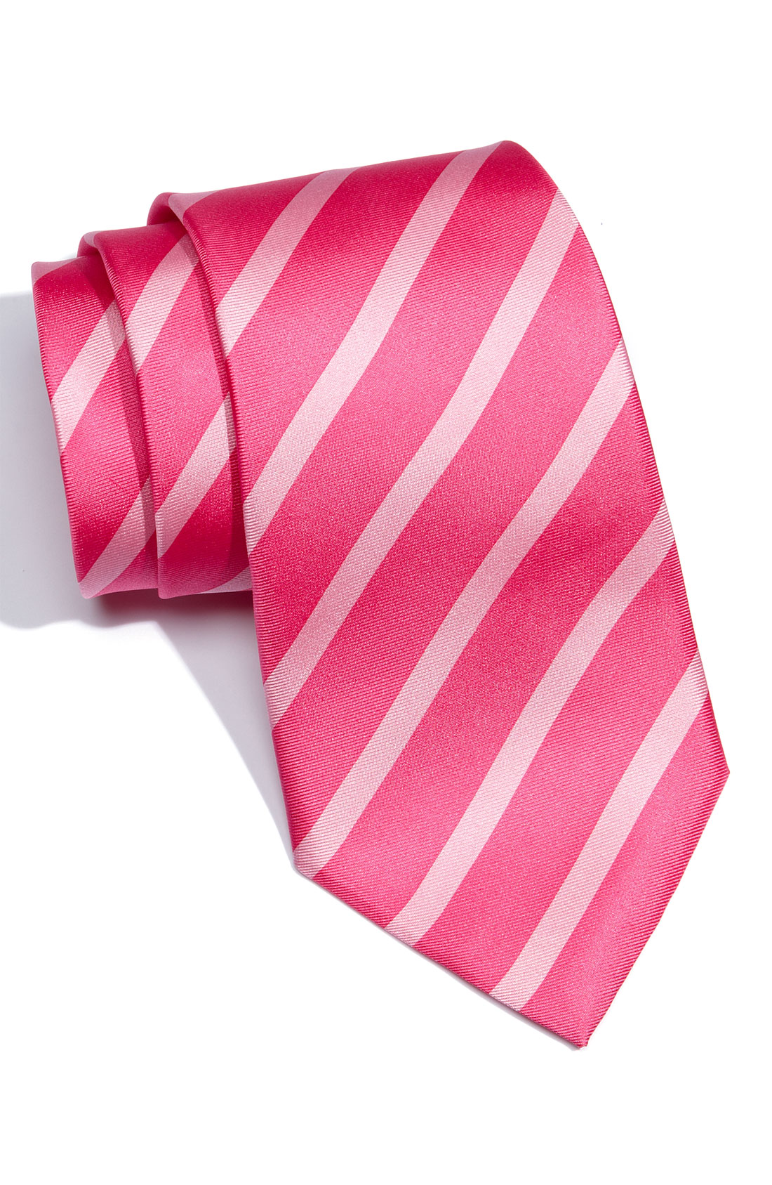 Thomas Pink Woven Silk Tie in Pink for Men (deep pink/ pink) | Lyst