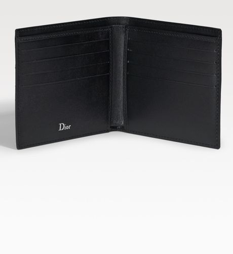 Dior Homme Coated Canvas Billfold/card Holder in Black for Men | Lyst