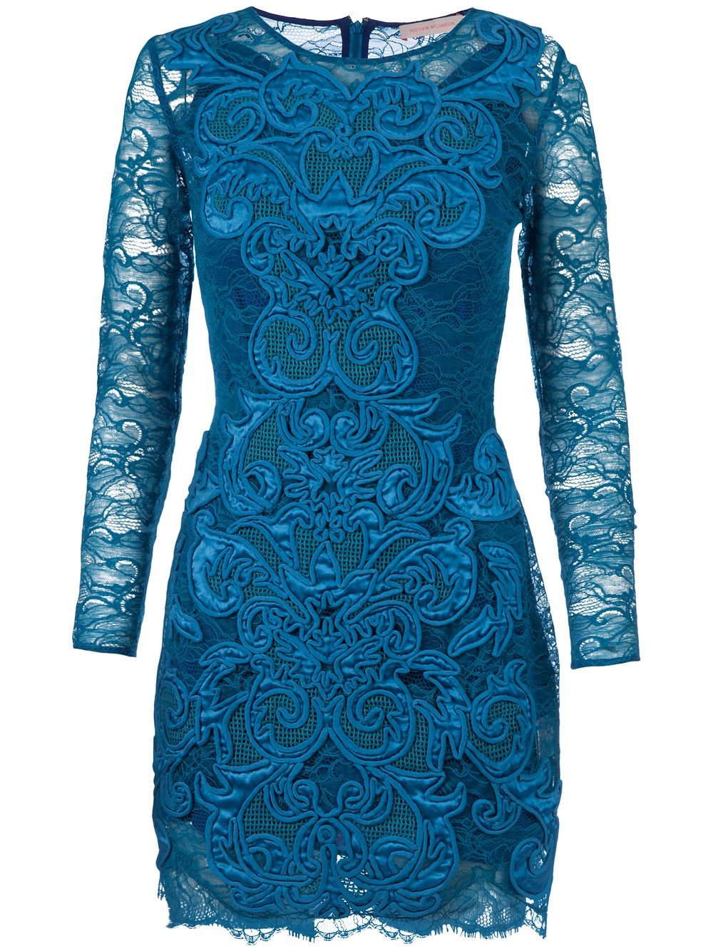 Matthew Williamson Lace Dress in Blue | Lyst